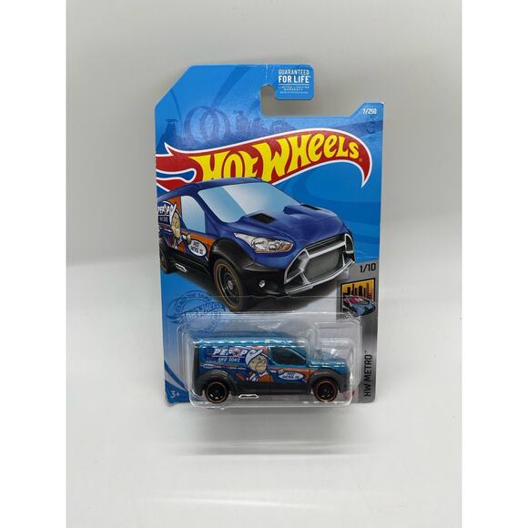 2014 Hot Wheels HW Ford Transit Connect Blue/Orange - 1:64 #7/250 - Picture 1 of 4